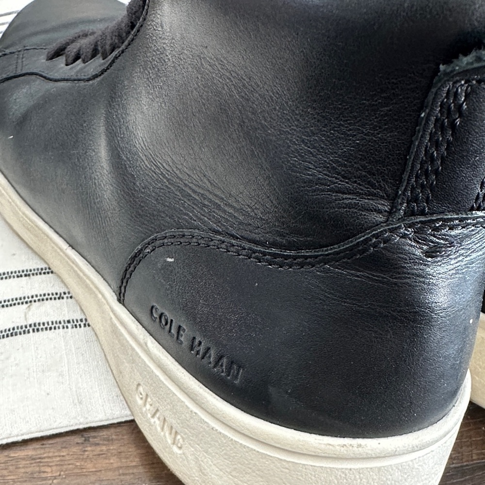 Cole Haan Black Leather Men's Sneakers sz 12M - Picture 6 of 6